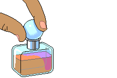 Animation of perfume molecules dispersing